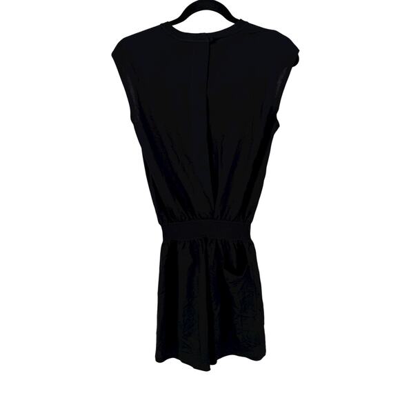 Theory Dolman Sleeve romper drapey pique black size P (0 00) - Picture 7 of 9